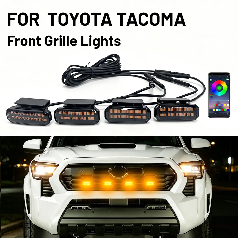

18LED Front Grille Light FOR TOYOTA TACOMA Car Daytime Running Light Wheel Eyebrow Lamp For Pickup Offroad 12V