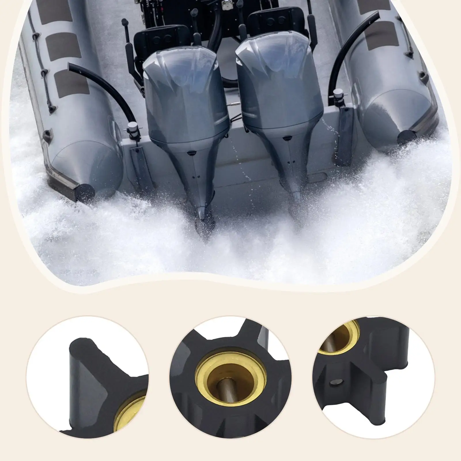 Motor de barco, impulsor de bomba de agua, pieza de Motor de barco para 500100 09979K