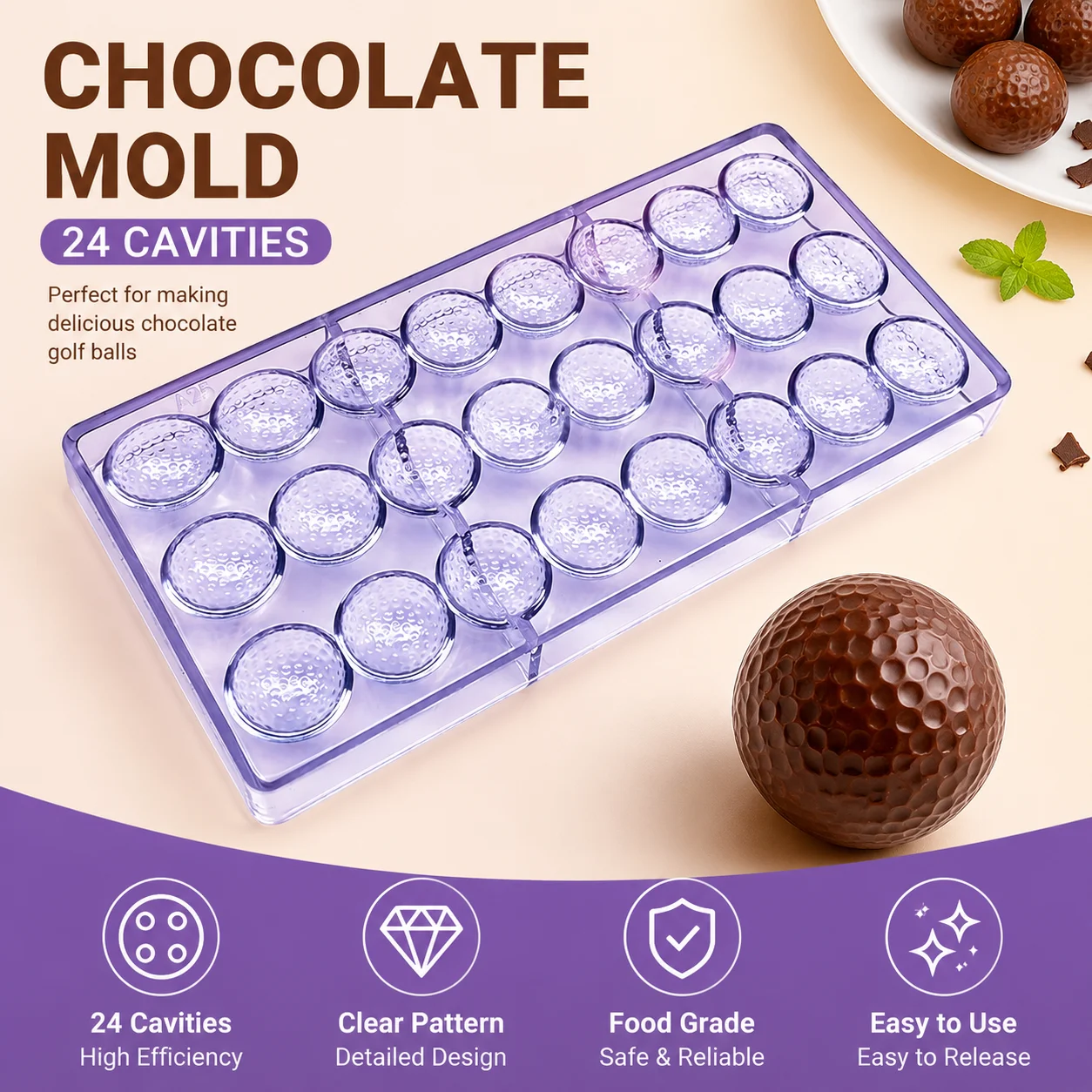 Clear Polycarbonate Chocolate - Dome Mold Clear ulasan dan harga
