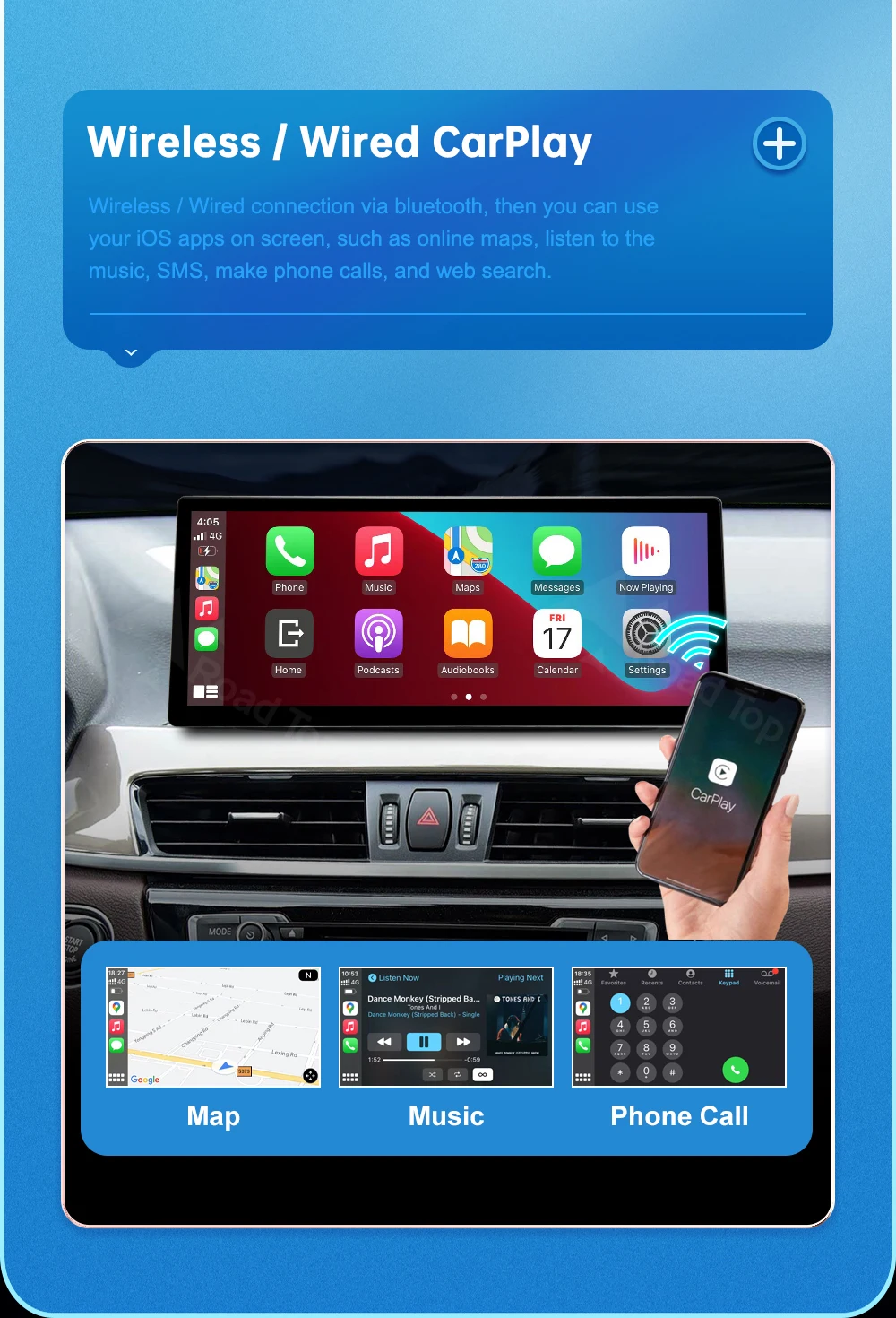 Road Top Linux Display Multimedia Player für BMW X1 F48 2015-2022 NBT EVO GPS Carplay Touchscreen – Detail 8