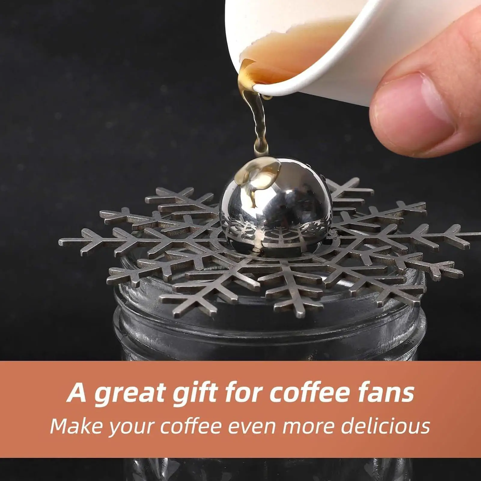 

Шарик для охлаждения кофе, 2 шт., металлический многоразовый охлаждающий инструмент с подставкой, аксессуары для машины для холодных шариков для собраний, банкетов