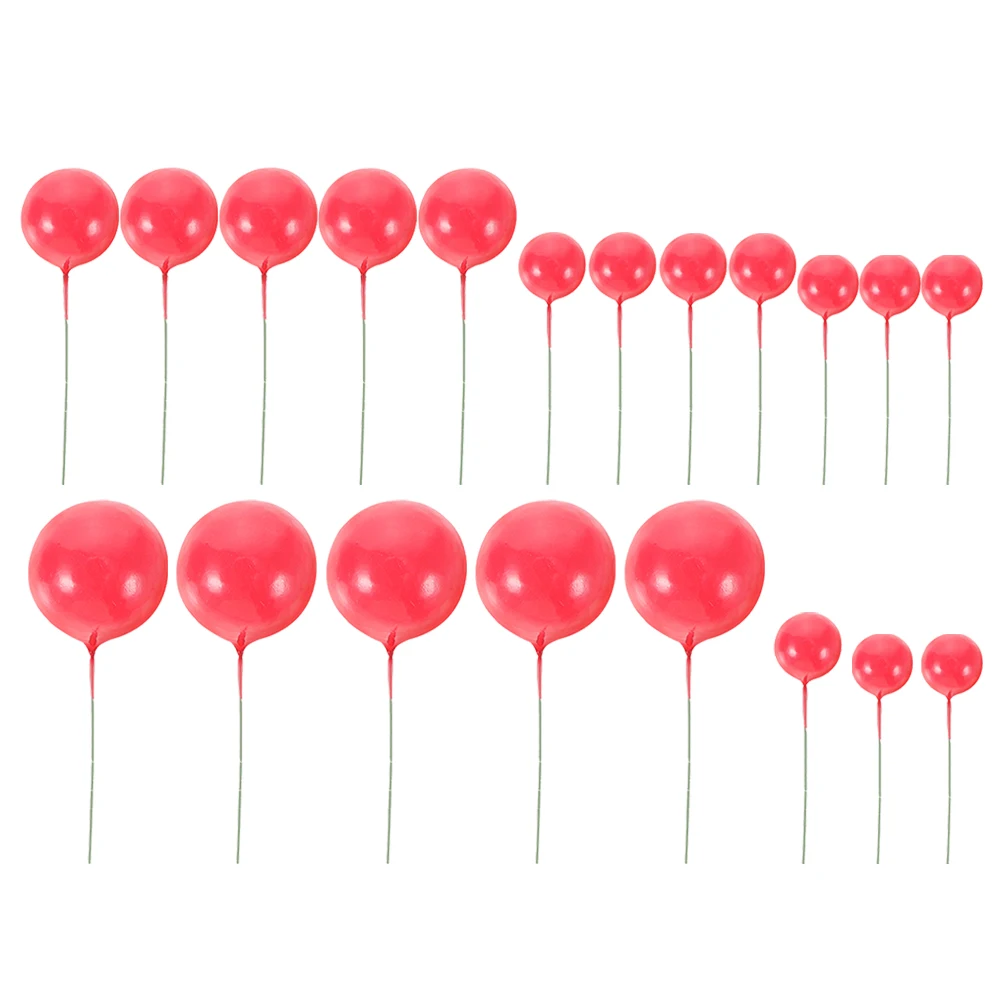 

20Pcs Creative Balloon Cupcake Toppers Gold Cake Decorations Unique Ball Shape Design Safe Lightweight Metal Foams Birthday