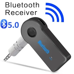 2 in 1 Aux Car Bluetooth Receiver 5.0 Interface 3.5mm Wireless Audio Adapter Hands Free Call Conversion Bluetooth Transmitter