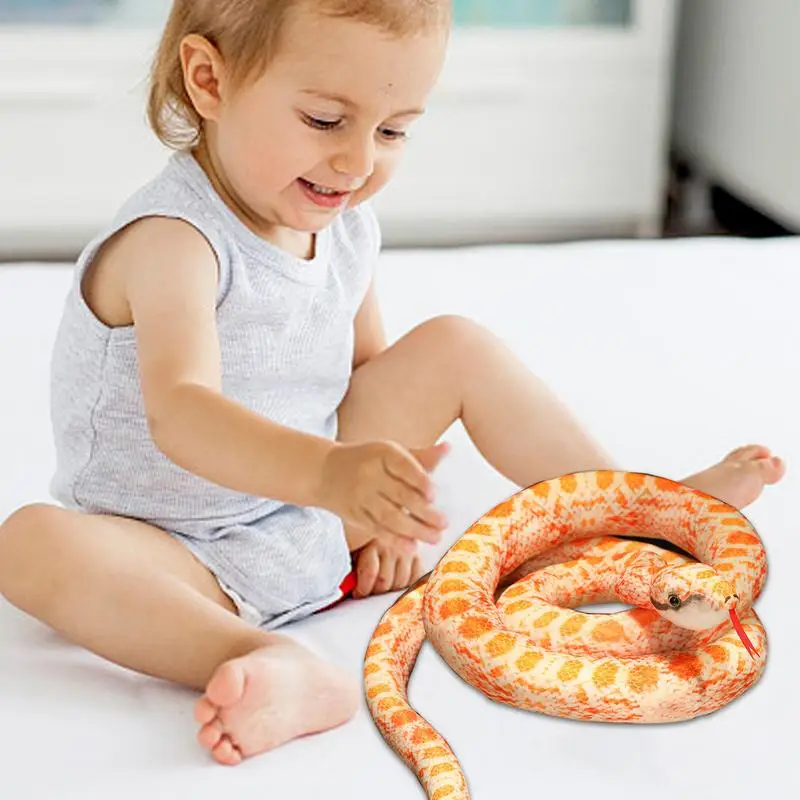 Snake Knuffel Dier Levendig Katoen Zacht Gevulde Slang Plushie Comfortabele Aantrekkelijke Feestartikelen Gag Speelgoed Multifunctioneel