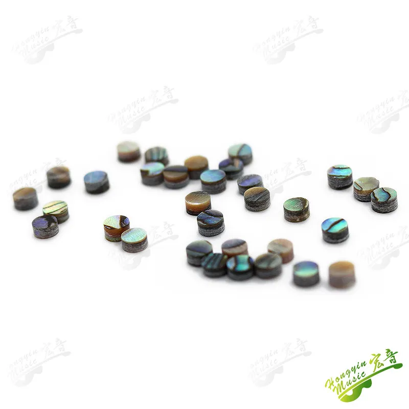 HUATOOL 10 Stück/Set Echte Farbige Abalone-Muschelklangpunkte Gitarrenzubehör Material Durchmesser 2mm/3mm/4mm/5mm/6mm – Detail 10