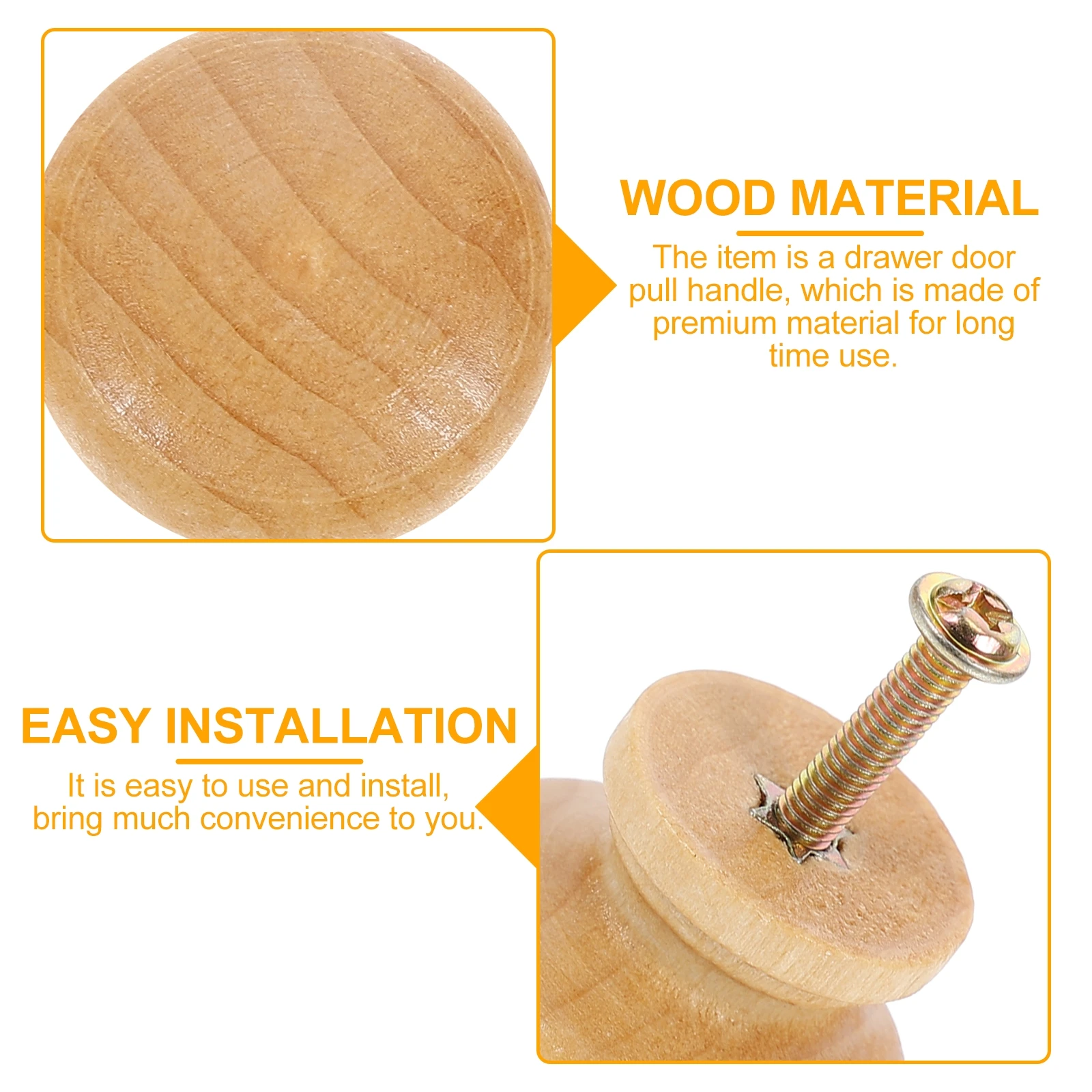 

24Pcs Premium Wood Drawer Knobs Stylish Pull Handles for Cabinets Cupboards Wardrobes Furniture Wood Drawer Knobs