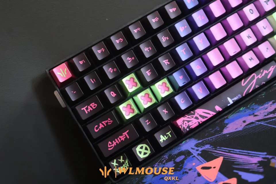 WLMOUSE YING75 HE Cyber Graffiti Forged Carbon Fiber Keyboard