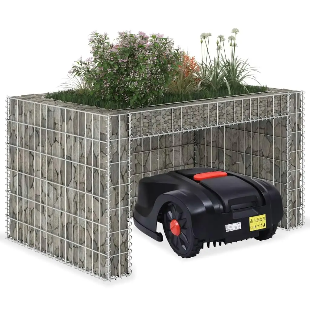 110x80x60 cm Steel Wire Lawn Mower Garage & Raised Bed - Durable Outdoor Storage Solution