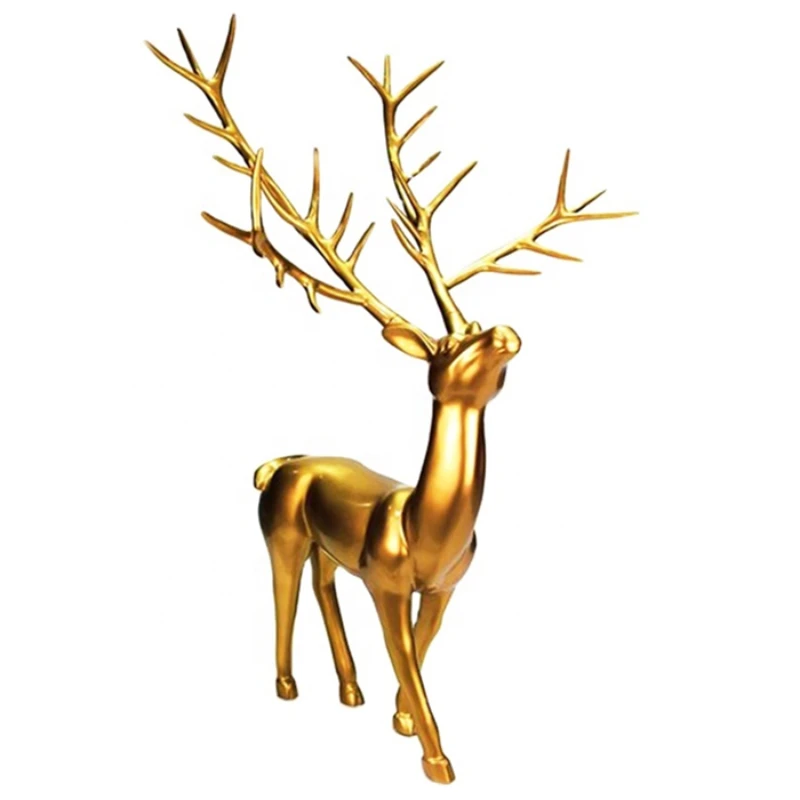 Hot Sale Christmas Ornaments Home Party Decoration Fiberglass Christmas Reindeer