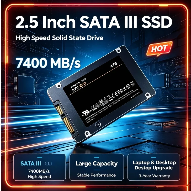 Original  SATA III 2.5" Internal SSD 1TB 2TB High Performance Solid State Hard Disk 870-EVO for Notebook Desktop PC Computer