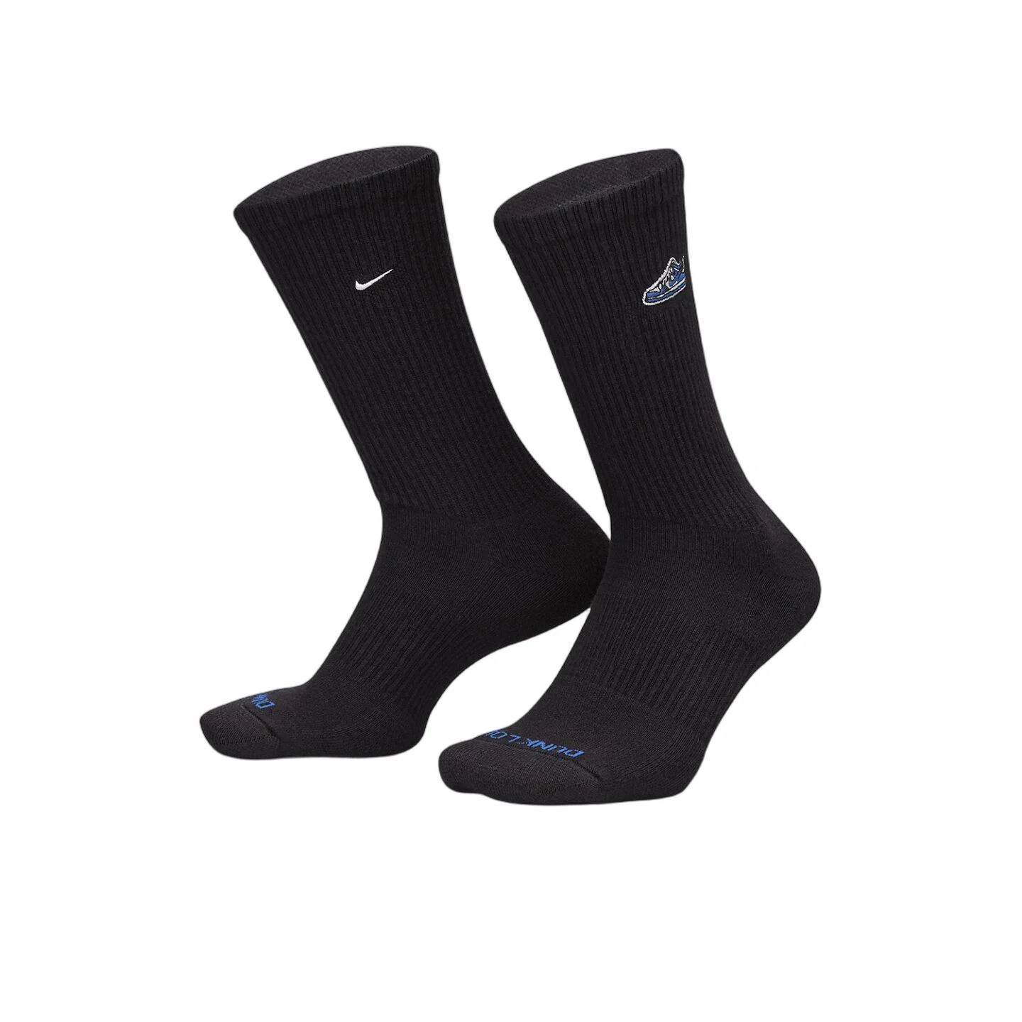 

Nike EVERYDAY Comfortable, Quick-Dry, Casual Mid-Calf Socks (Unisex) 1-Pair Pack: Black/Navy/White FQ0326-010