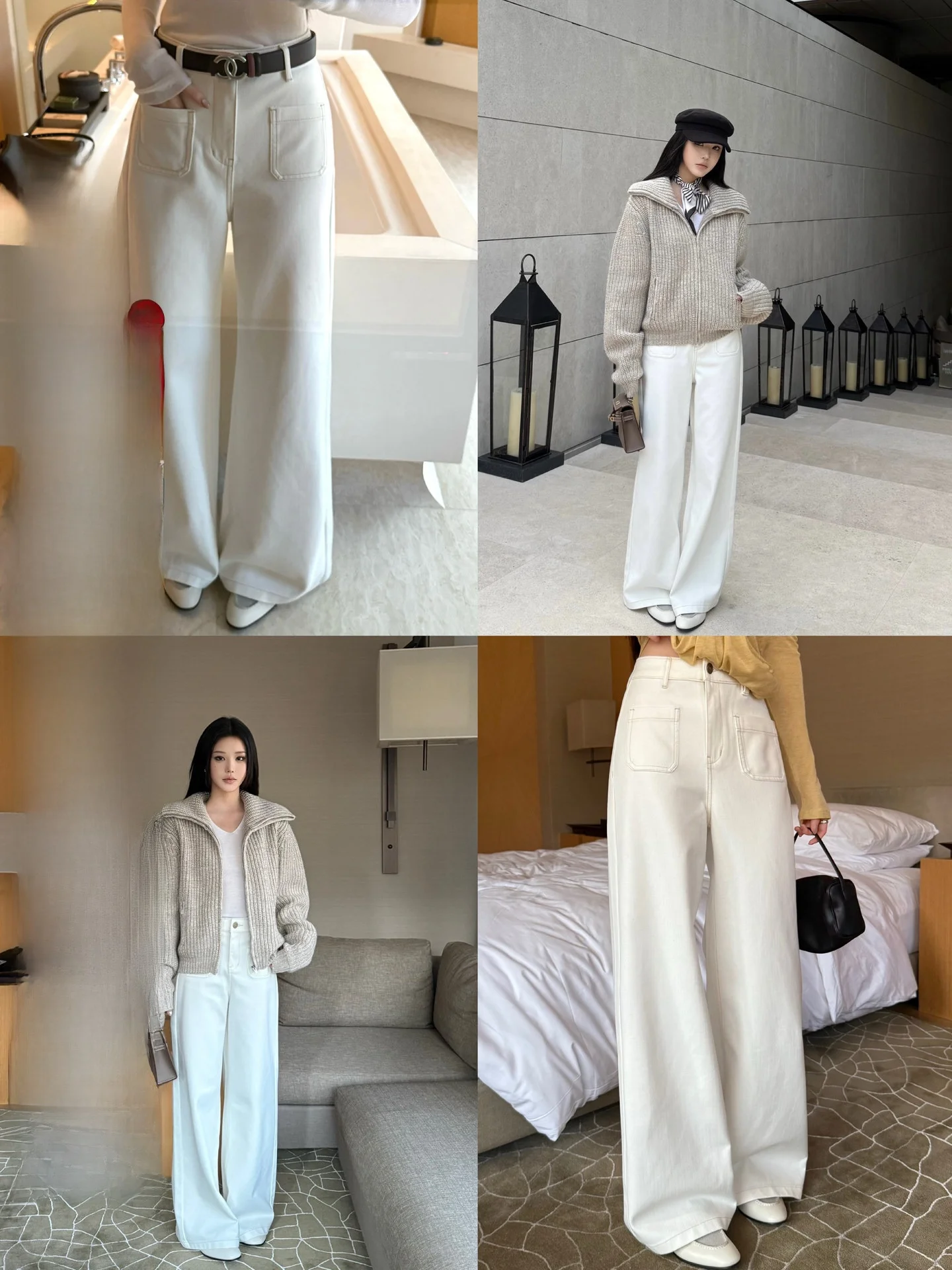 

Белые прямые джинсы с широкими штанинами для женщин, повседневные, удобные, с застежкой на пуговицах, джинсовые брюки для дам