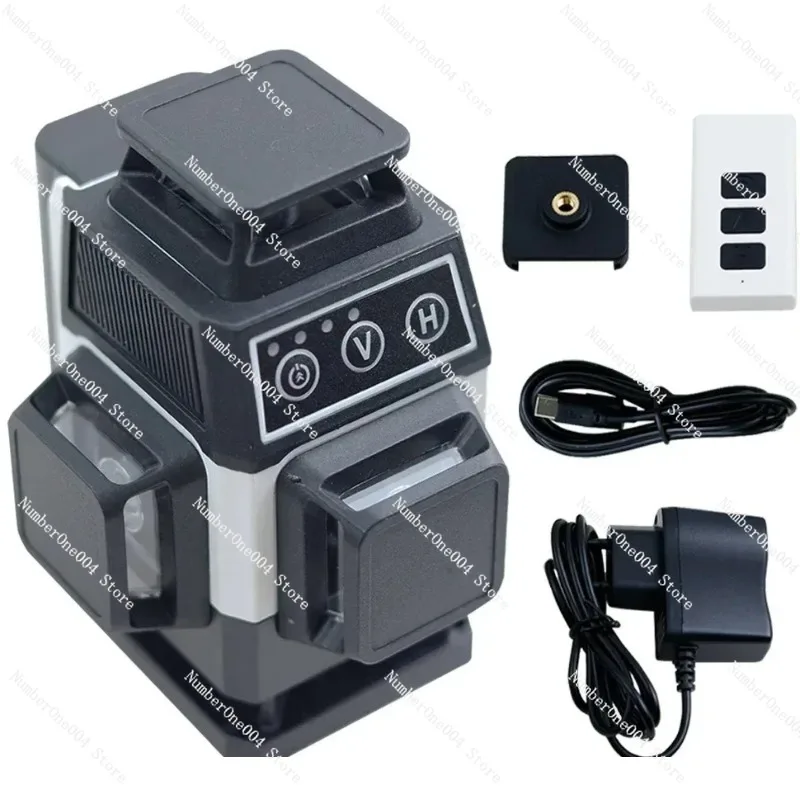 

16-линейный лазерный уровень 4D самовыравнивающийся лазерный инструмент 4x360 ° Инструмент для выравнивания линии зеленого креста для строительства с тканевой сумкой