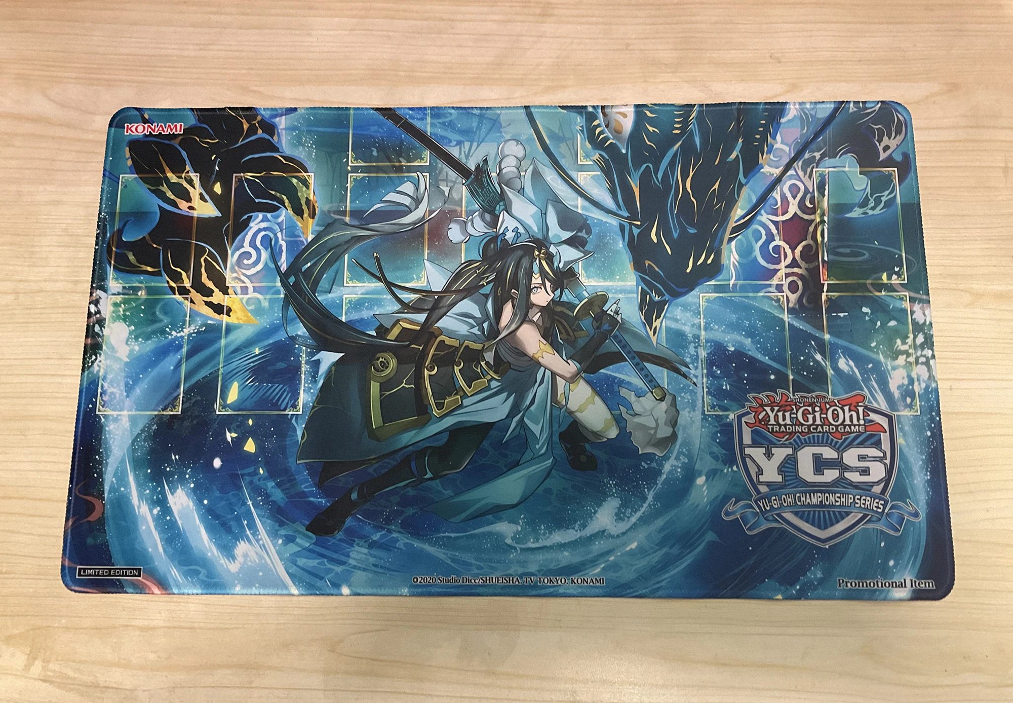 YuGiOh Ashtra Divine Domain Playmat Mikumari The Sealing Deity Asht DIY TCG CCG Pad Trading Card Game Mat Rubber Mousepad & Bag