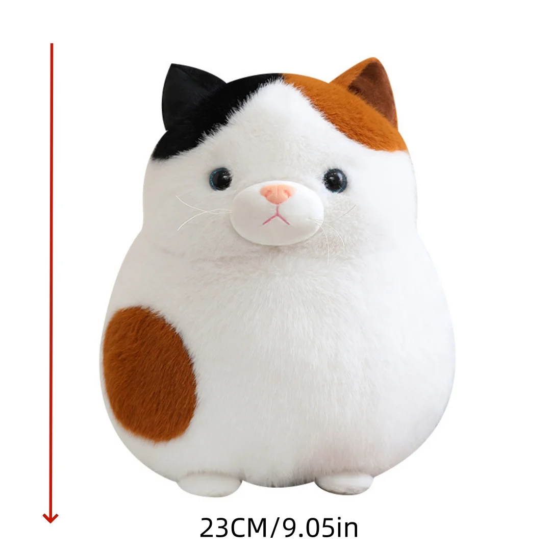 

1pc 23cm/9.05in Soothing the cat ball plush doll is cute and soft, giving the child the last companionship and giving a girlfri