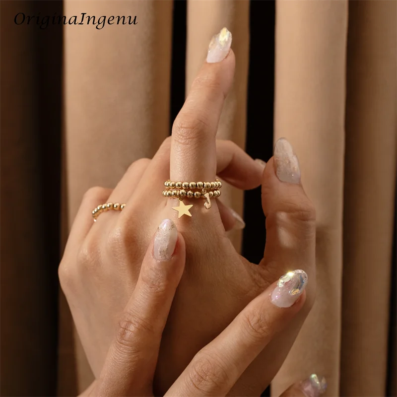 パーソナライズレターリング　伸縮性　14Kゴールドフィルド　 - Wrap Ring Gold のレビューと価格