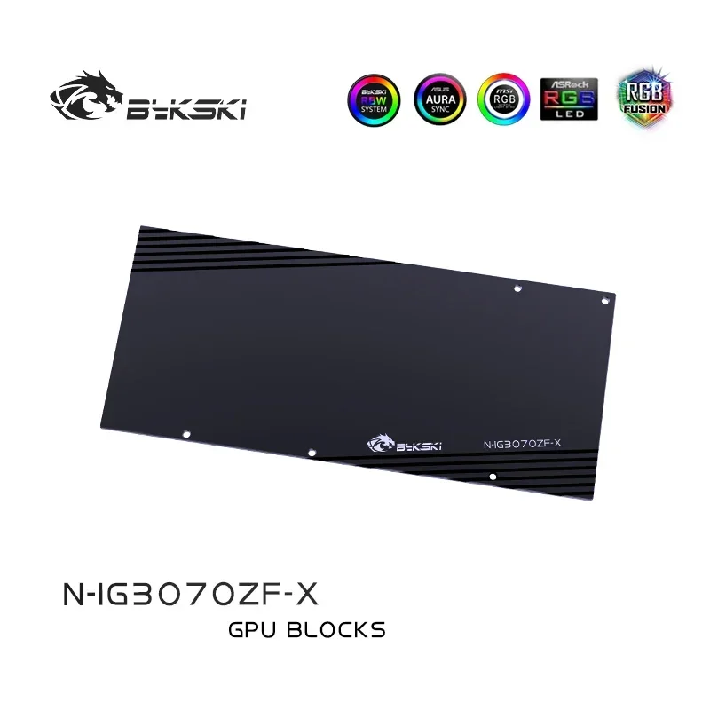 Bykski-bloque de agua GPU para GeForce RTX 3070 NB-V, refrigeración líquida para tarjeta gráfica, con placa trasera, enfriador VGA, N-IG3070ZF-X