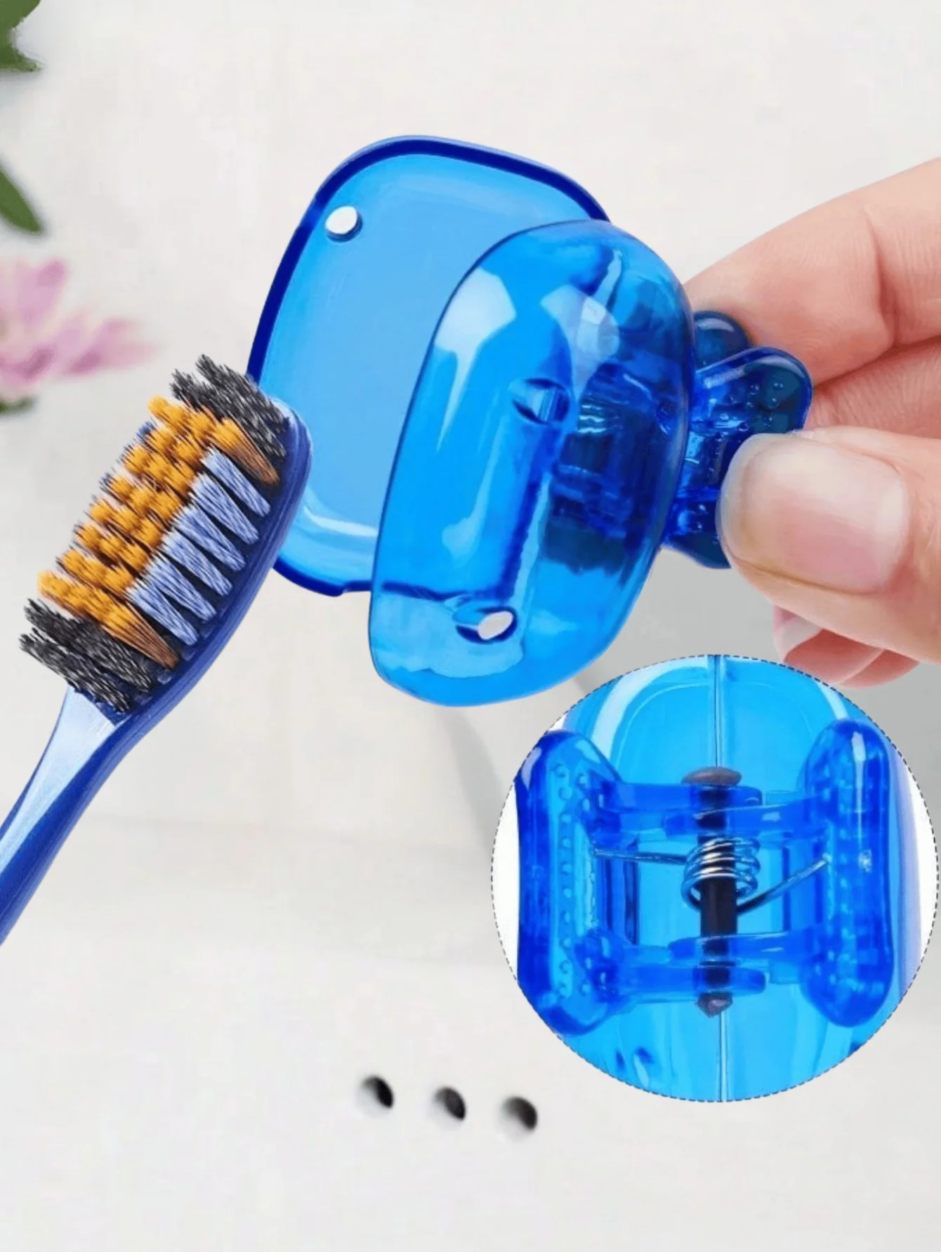 

4pcs Portable Toothbrush Cover Case for Travel - Compact Dustproof & Hygienic Toothbrush Protector Cap, Fits Electric & Manual B