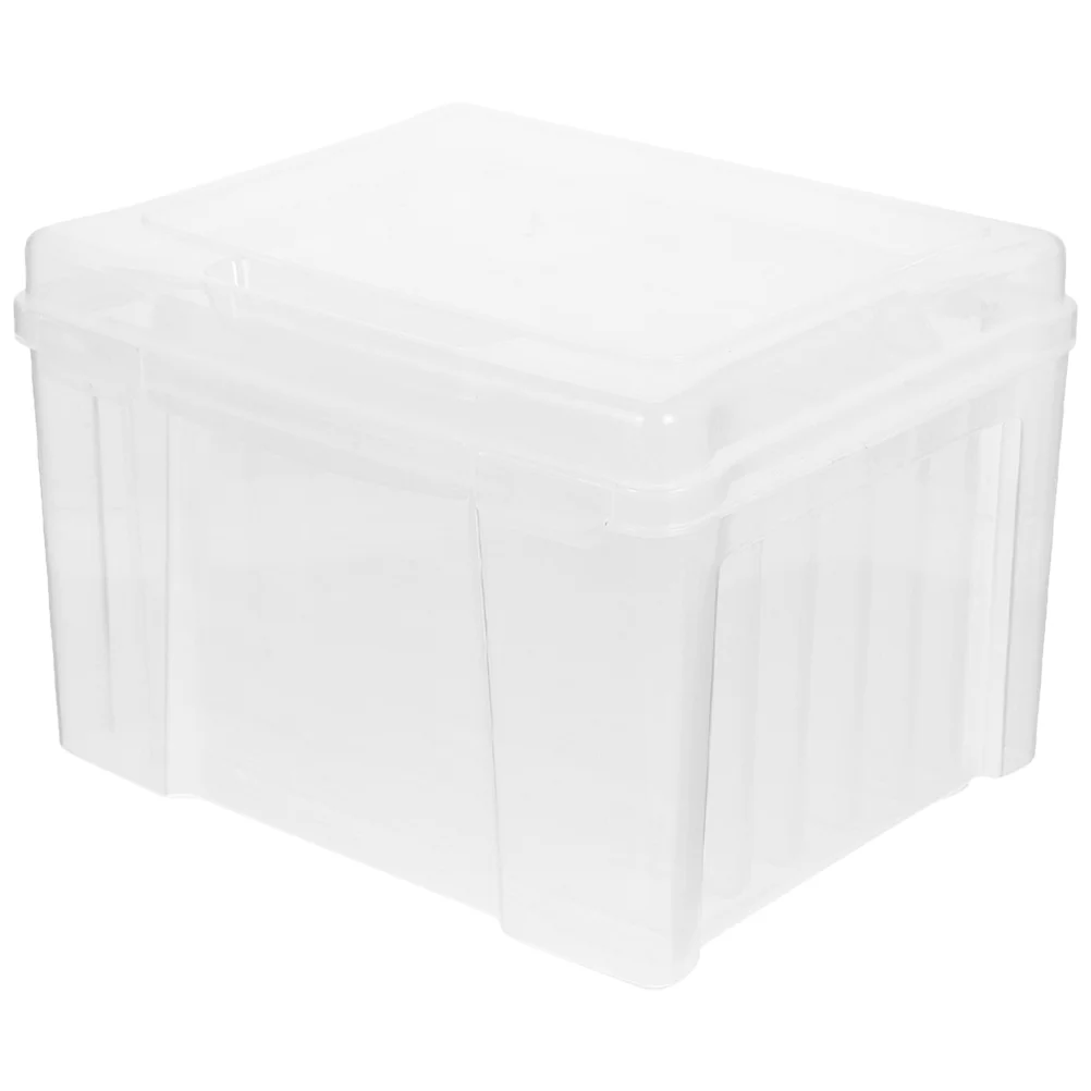 Household Photo Storage Box Paper Organizer Cube Plastic Electronic Component Case