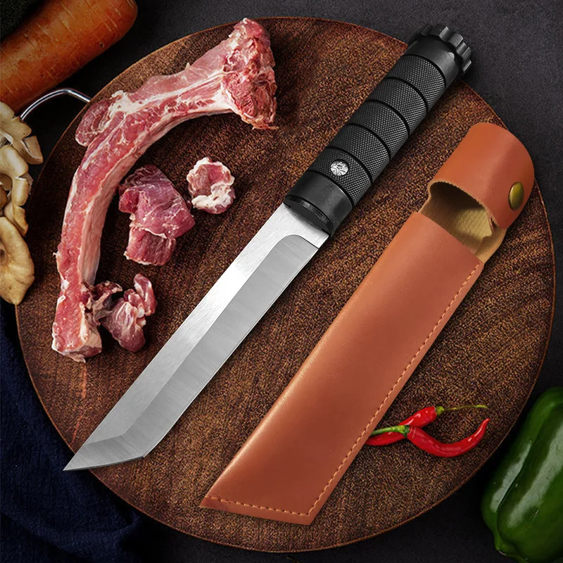 Butcher Boning Knife BBQ Slicing Meat Cleaver Vegetables Utility Knife Hand Forged Blade Plastic Blade Kitchen Knives Chef Knife