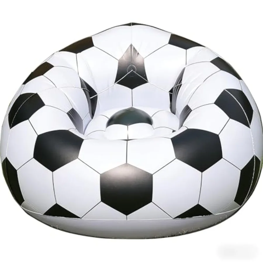 

Надувное кресло-баскетбольный мяч оранжево-черное для дома и улицы, диван-лежак в спортивном стиле, круглое, для взрослых