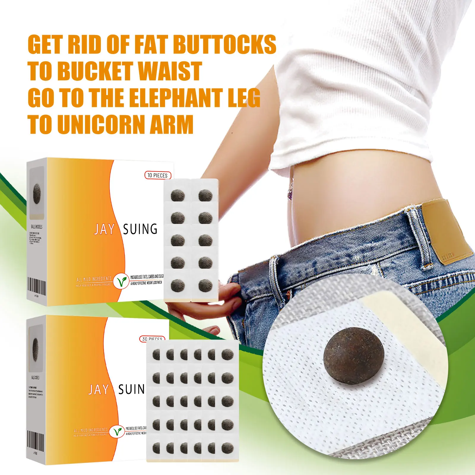 Herbal Belly Button Slimming Patch Natural Weight Loss Body Shaping Thigh & Stomach Fat Reduction Burn Fat Firming Skin Patch