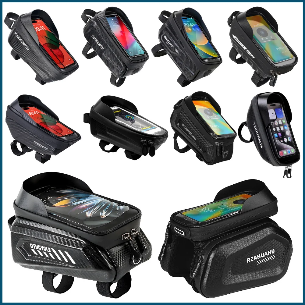 

Bicycle Bag Cycling Top Front Frame Bag Waterproof Portable Cycling Bags 6.8 Inch Touch Screen Road Bike Accessories