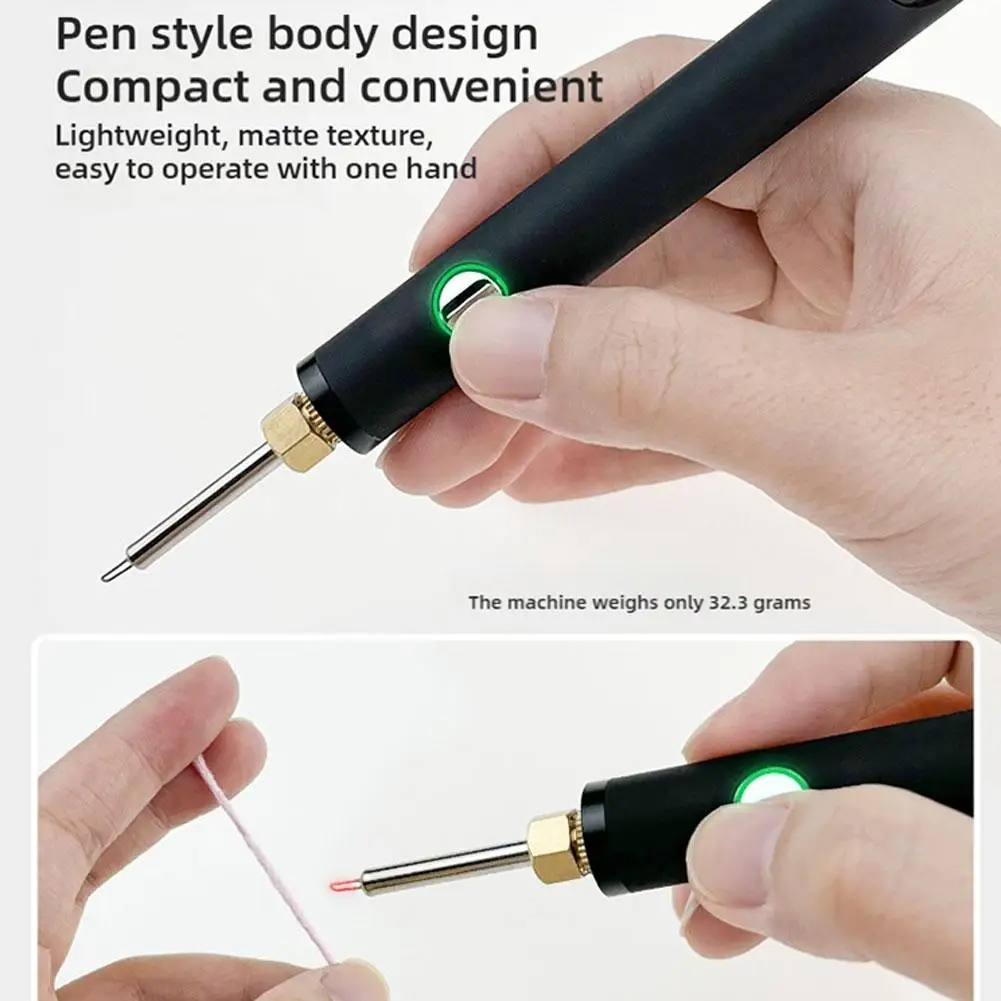 Convenient USB Soldering Iron Burn Line Pen LED BATTERY Display Screen Three Gear Adjustable Voltage Levels 510 Connector Kit