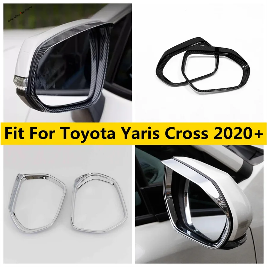 

Rear View Rearview Mirror Rain Eyebrow Weatherstrip Shield Shade Decor Frame Cover Trim For Toyota Yaris 2020 2021 Accessories