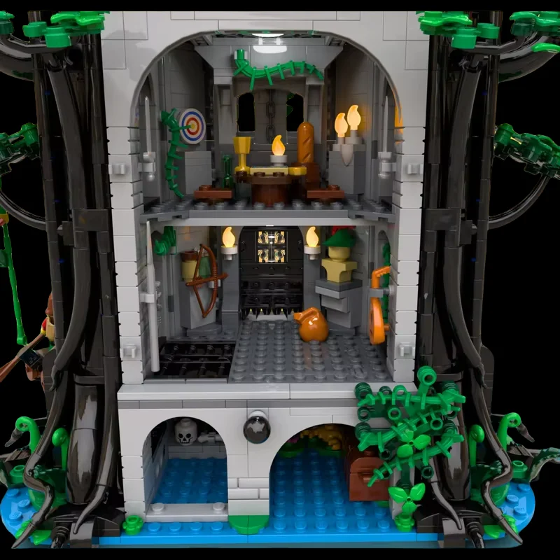 نموذج بناء قلعة العصور الوسطى MOC - مكعبات بناء لعبة تجميع الأجزاء الصغيرة - قطعة 1989 - مناسبة لجميع المتحمسين - Crea #3