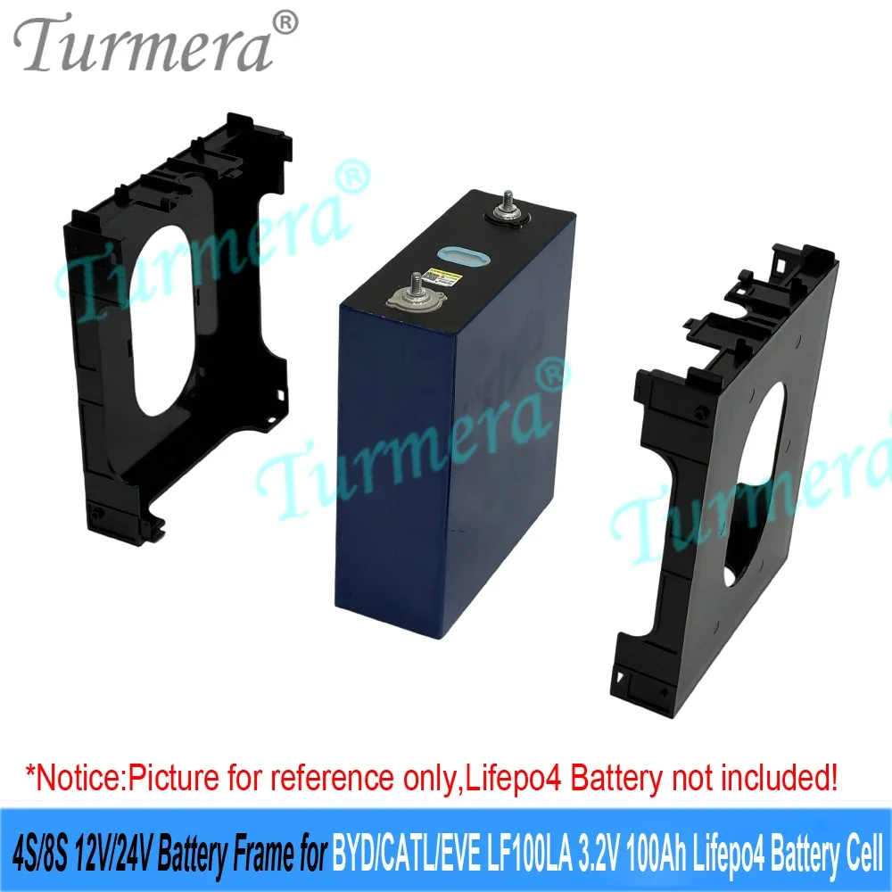 

Срабатываемый держатель батареи для CATL EVE 100Ah LiFePO4 Cells 12 В 24 В 48 В DIY Kit Огнестойкий материал ABS + ПК с безопасной защелкой