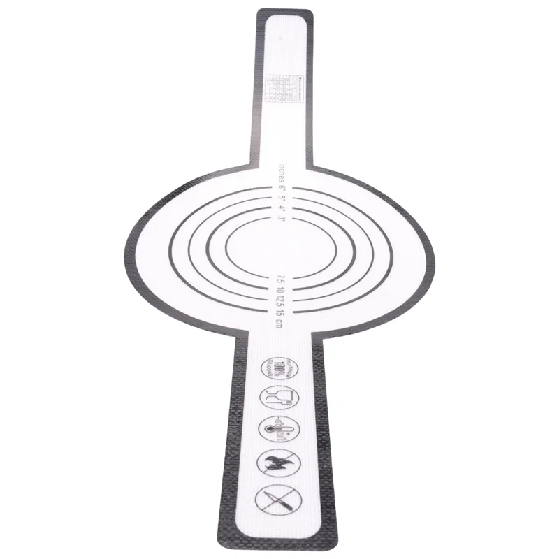 PTST Silicone Baking Mat For Dutch Oven Bread Baking Non-Stick Baking Mat With Long Handle 8.3Inch Reusable Sheets