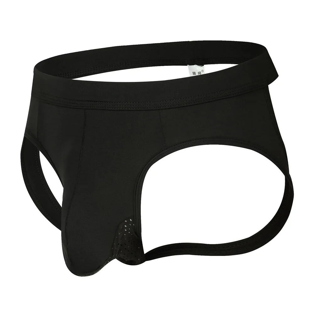 

Breathable Open Butt Thong Open Butt Comfort Thong Breathable Underpants Classic Theme Low Waist Style Pouch Design