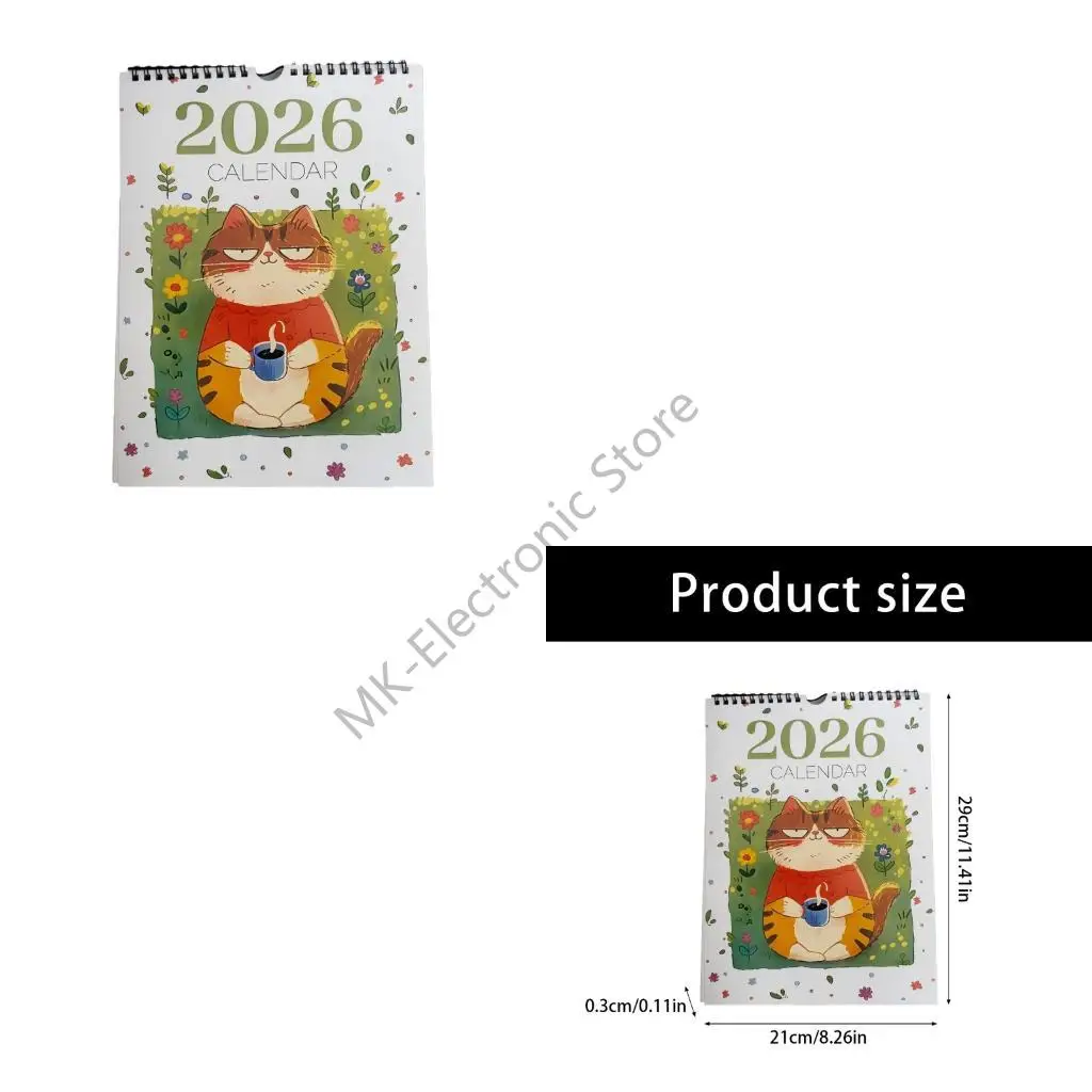 

R2LF 2026 Creative Calendar Thick Art Paper Printing Wall Hanging Design Simple Monthly Wall Decors Calendar