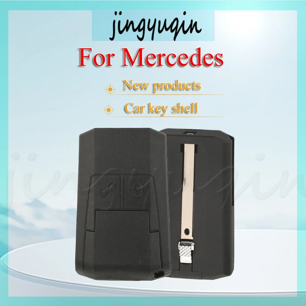 Jingyuqin-funda para llave remota con tapa de 2 botones para mercedes-benz Actros MP 4, carcasa de coche modificada, duradera, sin logotipo