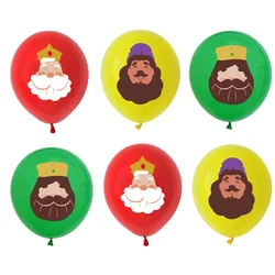 15pcs/set King Cartoon Latex Balloons Red Yellow Green Air Balloon Kids Toy Birthday party Baby Shower Christmas Decorations