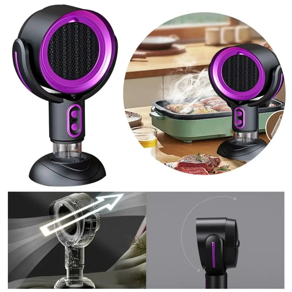 

Portable Desktop Range Hood Space-Saving Low Noise Cooking Fume Extractor 2 Speed Adjustable Angles Kitchen Exhaust Fan BBQ