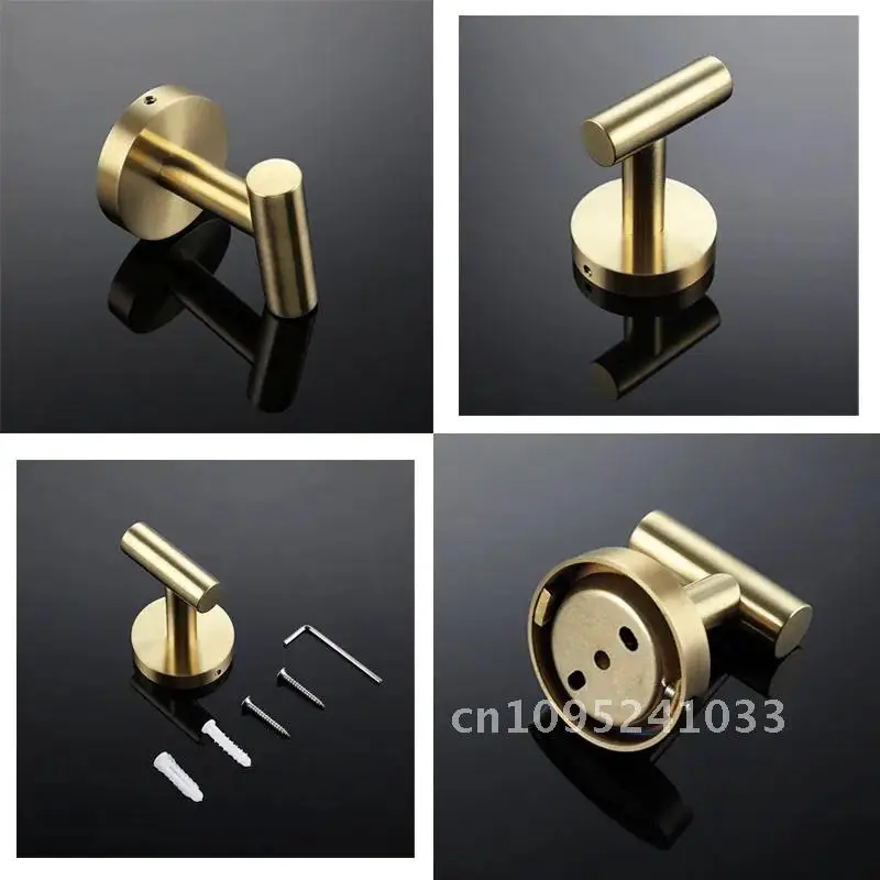 

Brushed Gold/Mirror/Black/Brushed Round steel Bathroom Robe Stainless Bath Hook Hooks Hook Hanger Cloths