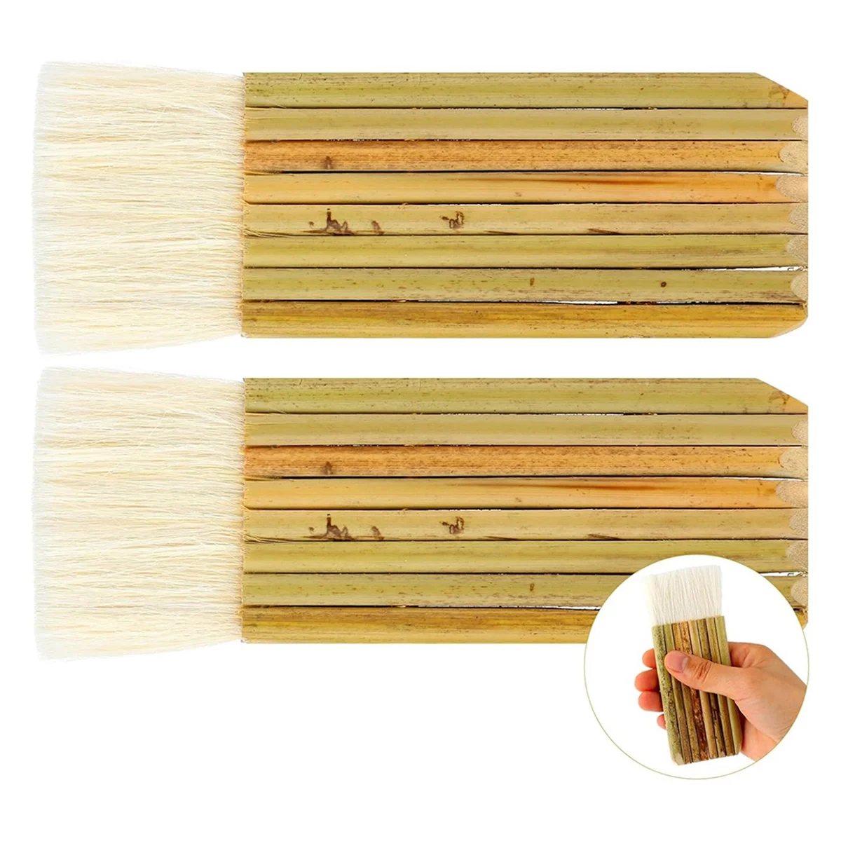 Mixing Brush for Acrylic Painting Wood Handled Watercolor Brush for Watercolor Ceramic Pottery Painting Kiln Wash5.5cm