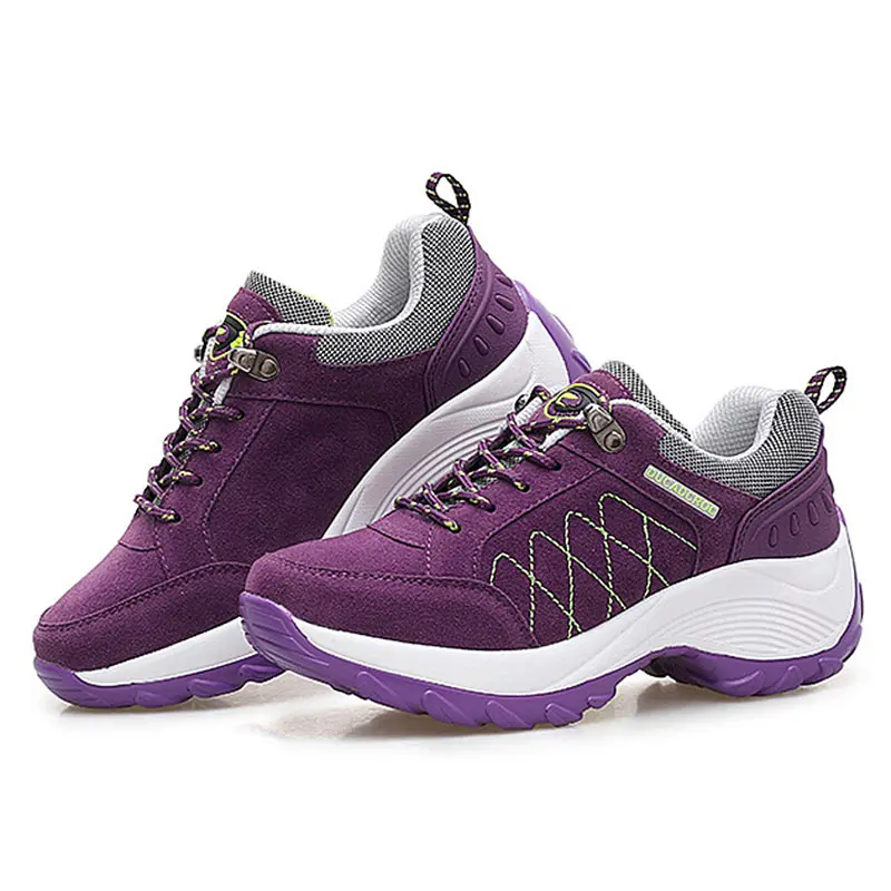 Women\'s Sports Shoes 2023 Fall Thick Cushion Heightening Casual Running Shoes Non-Slip Comfortable Hiking Shoes for Women