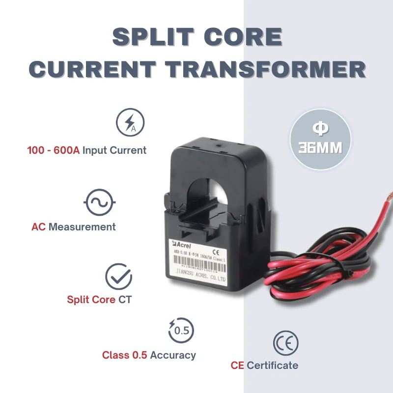 

Acrel AKH-0.66/K-36 Residential Buildings Renovation Project 0.66kv 500A/5A Clamp-On Current Transformers