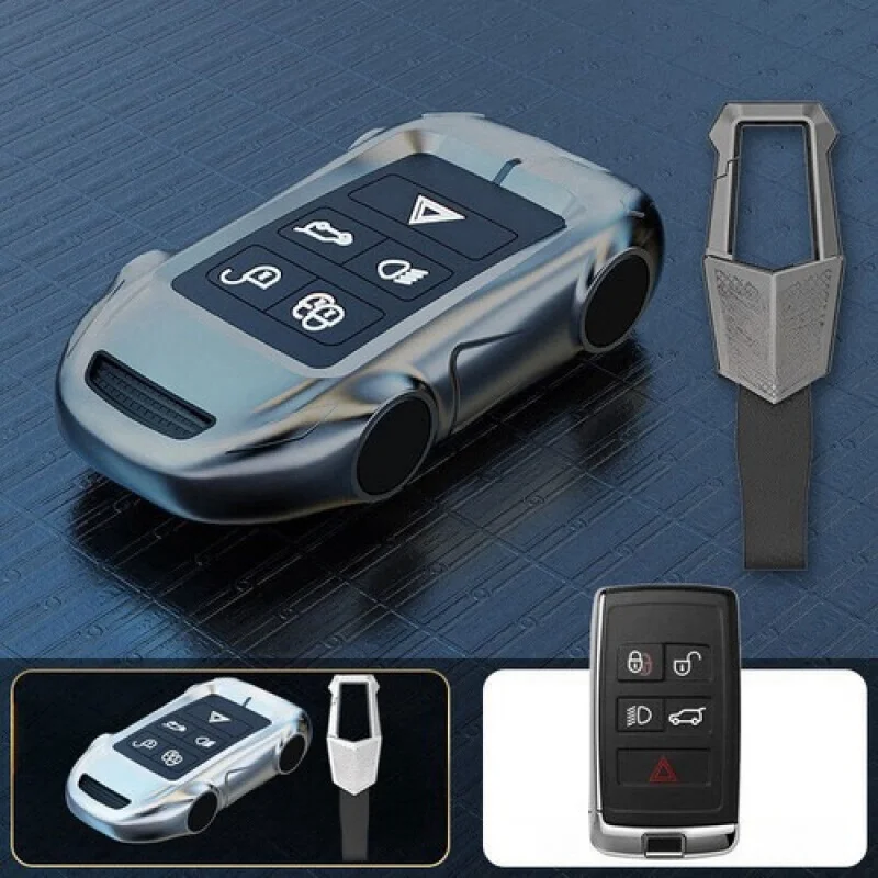 

A + силиконовый автомобильный пульт дистанционного управления из цинкового сплава, смарт-брелок, чехол для Jaguar I-Pace E-Pace