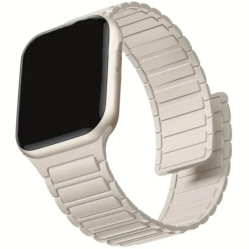 Magnetic Silicone Strap For Apple Watch Band 45mm 44mm 40mm 42mm 46mm 41mm 49mm 38mm Bracelet IWatch Series 10 SE 9 8 7 Ultra 2