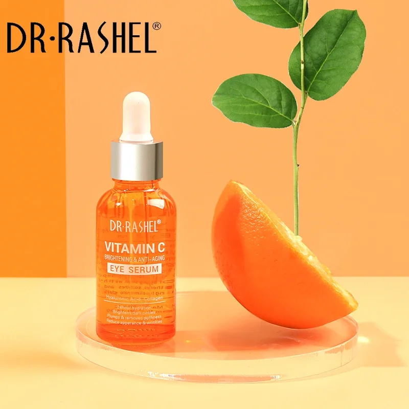 DR.RASHEL Vitamin C Eye Serum Remove Dark Circles Eye Bags Anti-wrinkle Eye Cream Collagen Hyaluronic Acid Brighten Anti-aging