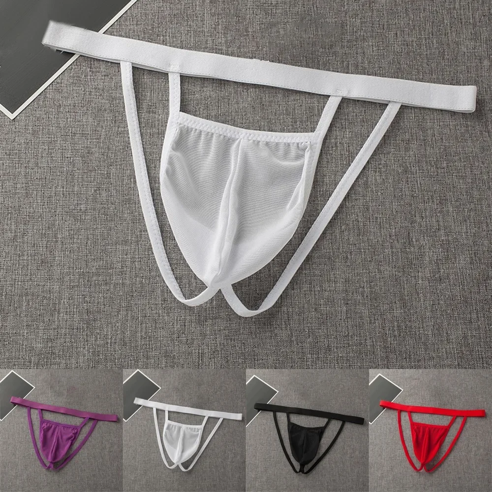 Men Sexy Thong Micro Brief Bulge Pouch G-String Stretchy Underwear Underpants Male Low-rise Penis Pouch Posing Thong A50