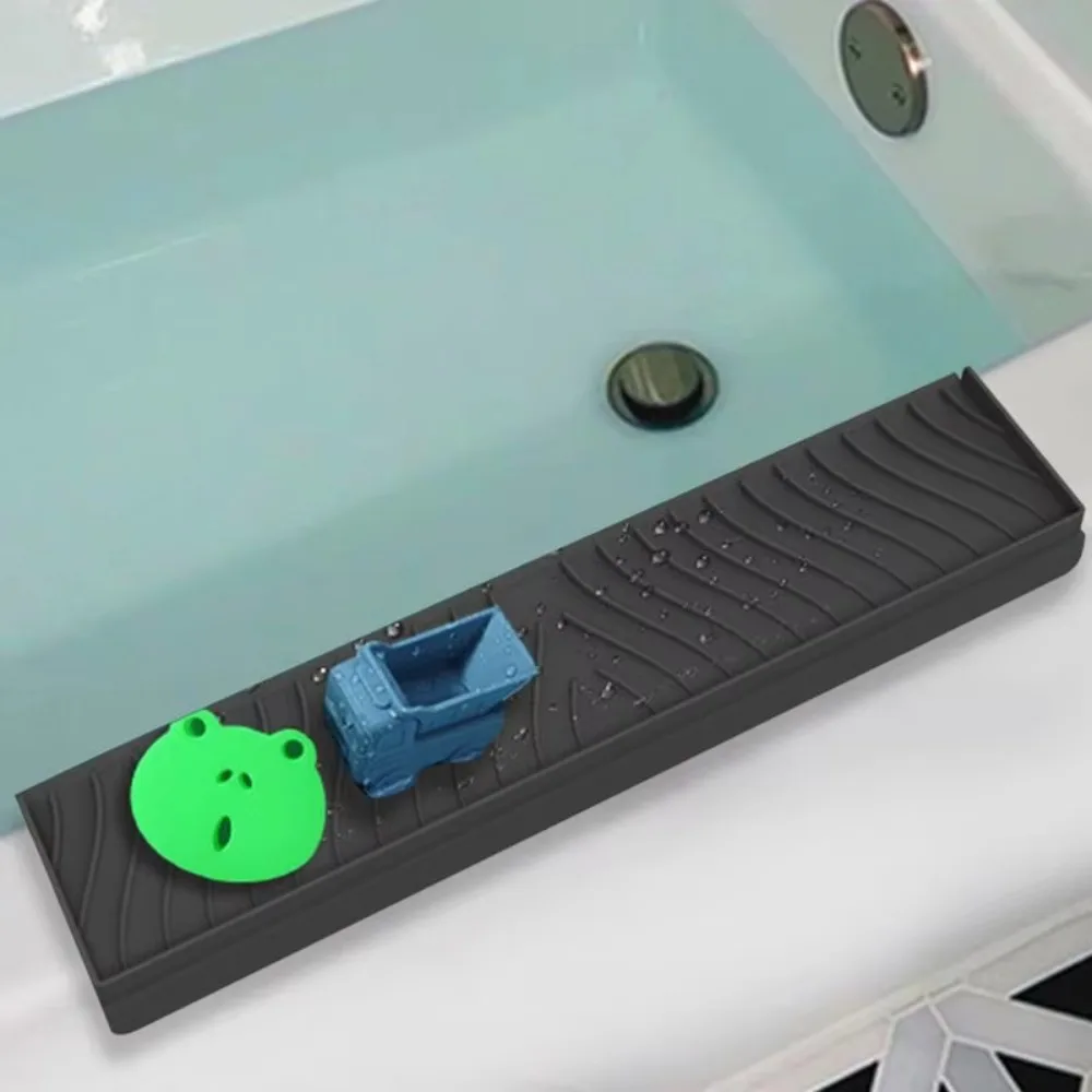 

Durable Silicone Sink Splash Guard Sucker Can Be Cropped Faucet Splash Pad Waterproof Non-Slip Sink Edge Protector Kitchen