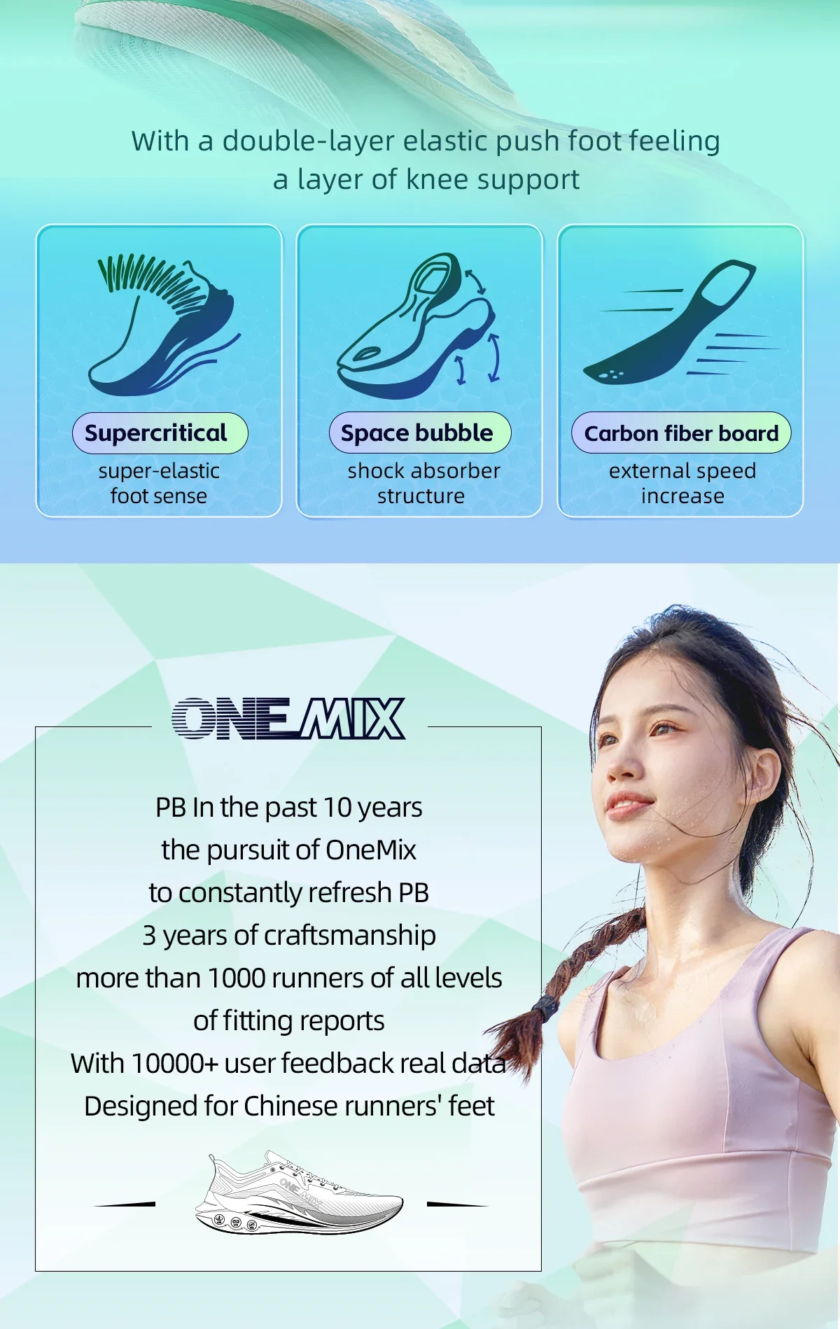ONEMIX 2026 Pace Beam Marathon Running Shoes for Men Anti-slip Ultra-light Rebound Athletic Carbon Plate Sport Shoes Sneakers