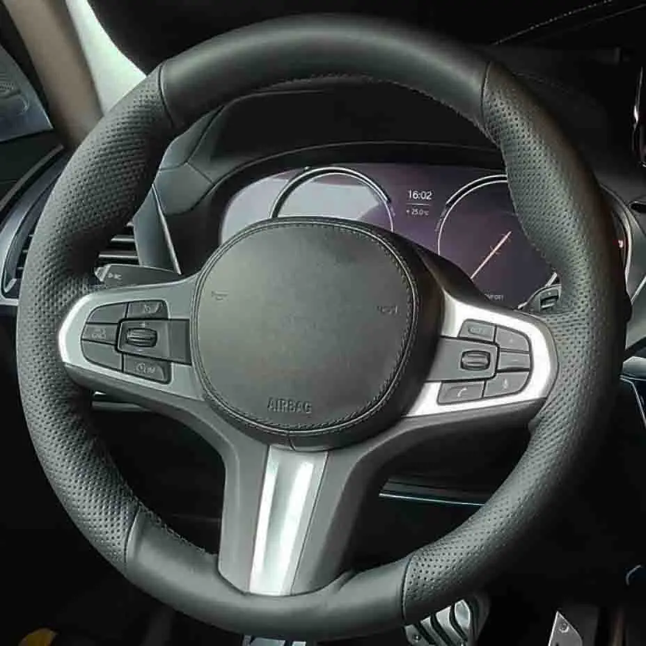 

Чехол на руль из натуральной кожи для BMW G20 G21 G14 G15 G16 X3 G01 X4 G02 X5 Чехол на ручку Салон Автомобильные аксессуары
