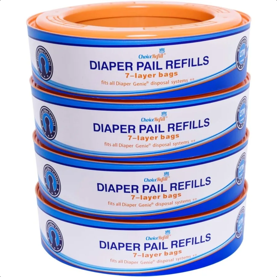 

Compatible with Diaper Genie Pails 4Pack 1300count