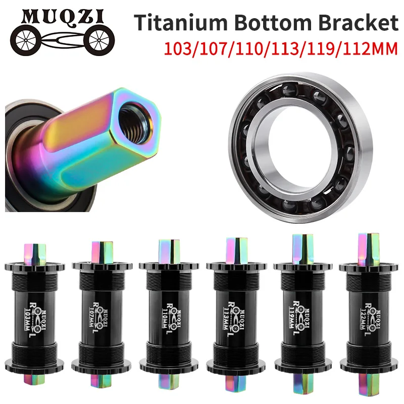 MUQZI rowerów tytanu ceramiki suportu MTB szosowe BB68 103 107 110 113 119 122mm plac stożkowe osi